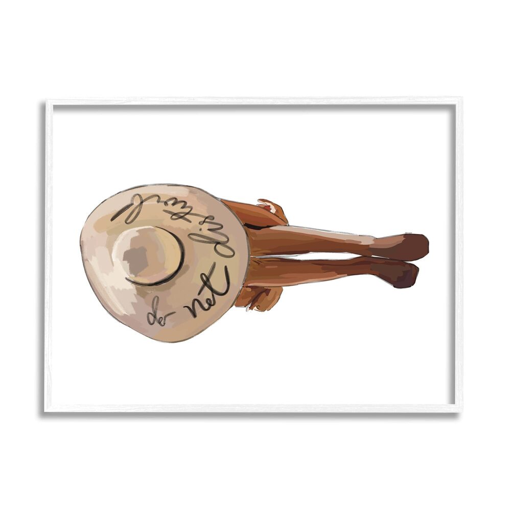 5640 Do Not Disturb Beach Relaxing Sun Hat Framed Wall Art, Design By